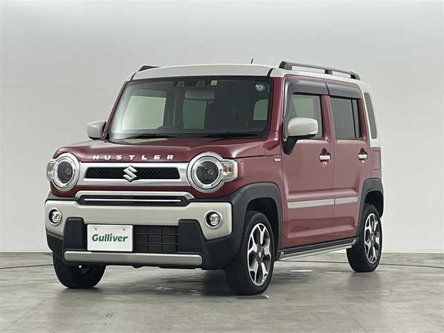 スズキ ハスラー Jスタイル Ⅱ 福島県 2022(令4)年 3.3万km フェニックスレッドパール/ソフトベージュメタリック スズキセーフティサポート/・車線逸脱警報機能/・デュアルセンサーブレーキサポート/・デュアルカメラブレーキサポート/・誤発進抑制機能/・アダプティブクルーズコントロール/・先行車発進お知らせ機能/・リヤパーキングセンサー/社外ナビ/型式：CN-RE03WD/（TV/BT/SD/FM・AM/USB）/バックカメラ/プッシュスタート/・スマートキー/ステリングリモコン/アイドリングストップ/シートヒーター（D席＋N席）/LEDライト/・オートライト/・オートハイビーム/・フォグライト/電装格納ウィンカーミラー/純正フロアマット/ドアバイザー