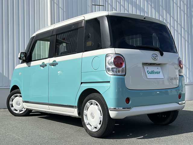 ダイハツ ムーヴ キャンバス X LTD メイクアップ SA Ⅲ 三重県 2017(平29)年 2.1万km パールホワイトⅢ/ファインミントメタリック 2トーン 純正ナビ/バックカメラ/両側パワースライドドア/USB給電/オートハイビーム/オートライト/純正フロアマット/ステアリングスイッチ/純正ホイールキャップ/衝突軽減ブレーキ/レーンキープアシスト/電動格納ミラー/禁煙車