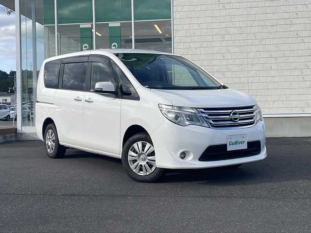 日産 セレナ 20S 岩手県 2016(平28)年 4.6万km ホワイト 純正SDナビ/フルセグTV/バックカメラ/ETC/ドライブレコーダー/両側スライドドア/衝突被害軽減ブレーキ/レーンキープアシスト/横滑り防止装置/アイドリングストップ/オートライト/プッシュスタート/電動格納ミラー/ドアバイザー/保証書/取扱説明書