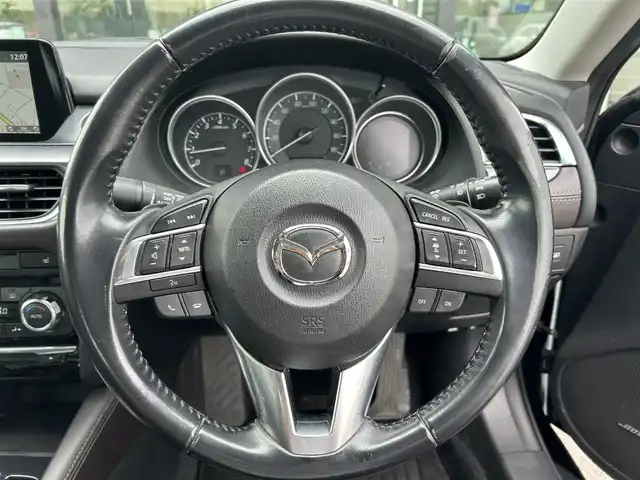 マツダ アテンザ セダン 25S Lパッケージ 栃木県 2015(平27)年 7.7万km ディープクリスタルブルーマイカ スマートシティブレーキシステム/マツダコネクトナビ/フルセグTV/DVD/Bluetooth/USB/バックカメラ/ETC/黒革シート/シートヒーター/パワーシート/レーダークルーズコントロール/ブラインドスポットモニター/ヘッドアップディスプレイ/LEDヘッドライト/フォグランプ/オートライト/オートハイビーム/電子パーキングブレーキ/電動リアシェード/スマートキー×2/保証書/取説