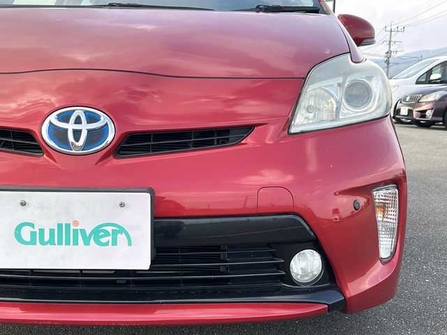 トヨタ プリウス G 佐賀県 2014(平26)年 14万km レッドマイカメタリック ワンオーナー/純正ナビ/ワンセグTV/CD/DVD/Bluetooth/FM/AM/バックカメラ/ETC/D席パワーシート/ステアリングリモコン/純正LED/純正フロアマット/純正フォグライト/新車時保証書/取扱説明書/スペアキー1本/トヨタセーフティセンス/・レーダークルーズコントロール/・クリアランスソナー
