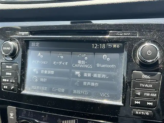 日産 エクストレイル ハイブリッド 20S 福岡県 2018(平30)年 9.9万km ダイヤモンドブラック ・純正SDナビ/【CD.DVD、.BT.フルセグ.iPod.AUX.AM.FM】/・３６０度カメラ/・デジタルインナーミラー/・NISMOエアロ/・ETC/・ステアリングリモコン/・LEDヘッドライト/・フォグライト/・オートライト/・撥水カプロンシート/・電格ウィンカーミラー/・ドアバイザー/・スペアキー有り