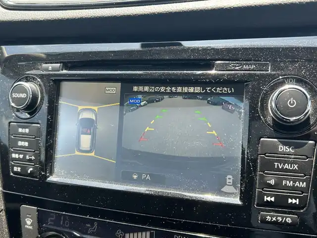 日産 エクストレイル ハイブリッド 20S 福岡県 2018(平30)年 9.9万km ダイヤモンドブラック ・純正SDナビ/【CD.DVD、.BT.フルセグ.iPod.AUX.AM.FM】/・３６０度カメラ/・デジタルインナーミラー/・NISMOエアロ/・ETC/・ステアリングリモコン/・LEDヘッドライト/・フォグライト/・オートライト/・撥水カプロンシート/・電格ウィンカーミラー/・ドアバイザー/・スペアキー有り