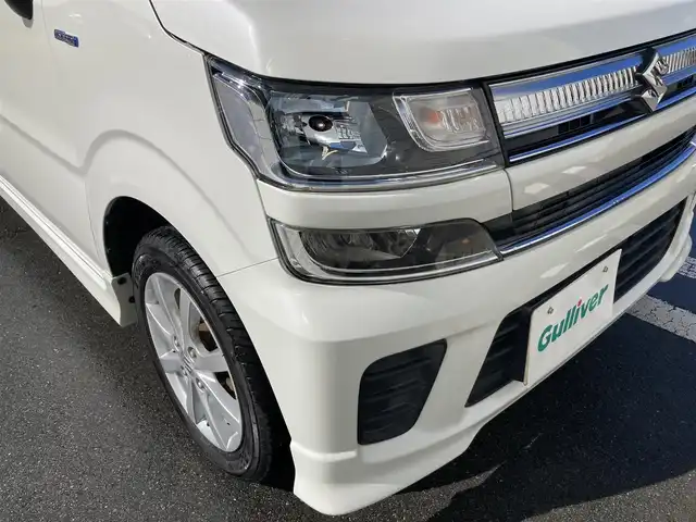 スズキ ワゴンＲ HYBRID FZ 静岡県 2020(令2)年 1.5万km ピュアホワイトP スズキセーフティサポート/社外オーディオ(DEH-5100)/　AM FM CD AUX USB/LEDオートヘッドランプ/シートヒーター(運転席)/革巻きステアリング/ステアリングスイッチ/リアクリアランスソナー/スマートキー2本/純正14インチアルミホイール/アイドリングストップ/プッシュスタート/ワンオーナー
