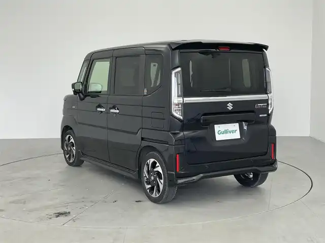 スズキ スペーシア カスタム HYBRID XS 愛知県 2023(令5)年 1.6万km ブルーイッシュブラックパール3 両側パワースライドドア/ハーフレザーシート/シートヒーター/ステアリングヒーター/追従機能付きクルーズコントロール/デュアルセンサーブレーキサポート/ヘッドアップディスプレイ/サーキュレーター/標識認識機能/先行車発進お知らせ/純正15インチアルミホイール/サンシェード/電動パーキングブレーキ/スズキセーフティサポート/後席アームレスト