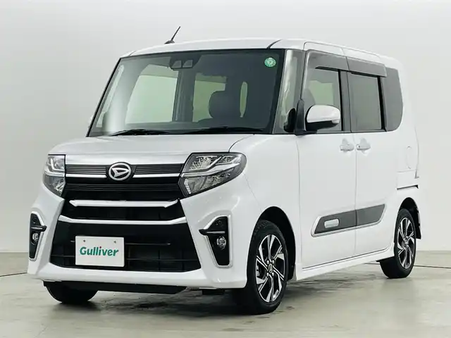 ダイハツ タント カスタム X スタイルセレクション 福島県 2021(令3)年 2.5万km シャイニングホワイトパール ワンオーナー/純正メモリーナビゲーション/型式：NMZN-W72D/【CD/DVD/Bluetooth/フルセグTV】/・バックカメラ/スマートアシスト/・衝突軽減ブレーキ/・先行車発進お知らせ機能/・車線逸脱警報/・標識認識機能/・レーンキープアシスト/コーナーセンサー/両側パワースライドドア/・ミラクルオープンドア/ハーフレザーシート/・運転席＋助手席シートヒーター/ステアリングスイッチ/オートライト/・LEDヘッドライト/・LEDフロントフォグライト/純正14インチアルミホイール/アイドリングストップ/プッシュスタート/・スマートキー/・スペアキー/純正フロアマット/純正ドアバイザー/電動格納ウィンカーミラー/取扱説明書/・ナビ取扱説明書/・保証書