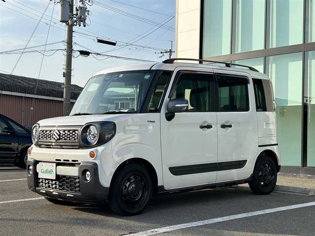 スズキ スペーシア ギア HYBRID XZターボ 和歌山県 2020(令2)年 3.1万km ピュアホワイトP 純正9インチナビ/フルセグTV/（BT/CD/DVD/AM/FM/USB)/レーンディパーチャーアラート/横滑り防止/衝突被害軽減ブレーキ/クルーズコントロール/オートライト/後方コーナーセンサー/ビルトインETC/前方ドライブレコーダー/前席シートヒーター/両側パワースライド/後席サーキュレーター/後席サンシェード/ステアリングリモコン/パドルシフト/ルーフレール/電格ミラー/LEDヘッドライト/フォグランプ