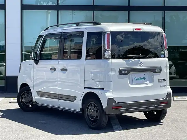 スズキ スペーシア ギア HYBRID XZターボ 和歌山県 2020(令2)年 3.1万km ピュアホワイトP 純正9インチナビ/フルセグTV/（BT/CD/DVD/AM/FM/USB)/レーンディパーチャーアラート/横滑り防止/衝突被害軽減ブレーキ/クルーズコントロール/オートライト/後方コーナーセンサー/ビルトインETC/前方ドライブレコーダー/前席シートヒーター/両側パワースライド/後席サーキュレーター/後席サンシェード/ステアリングリモコン/パドルシフト/ルーフレール/電格ミラー/LEDヘッドライト/フォグランプ