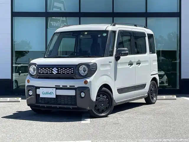 スズキ スペーシア ギア HYBRID XZターボ 和歌山県 2020(令2)年 3.1万km ピュアホワイトP 純正9インチナビ/フルセグTV/（BT/CD/DVD/AM/FM/USB)/レーンディパーチャーアラート/横滑り防止/衝突被害軽減ブレーキ/クルーズコントロール/オートライト/後方コーナーセンサー/ビルトインETC/前方ドライブレコーダー/前席シートヒーター/両側パワースライド/後席サーキュレーター/後席サンシェード/ステアリングリモコン/パドルシフト/ルーフレール/電格ミラー/LEDヘッドライト/フォグランプ