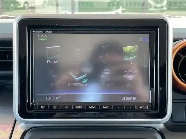 スズキ スペーシア ギア HYBRID XZターボ 和歌山県 2020(令2)年 3.1万km ピュアホワイトP 純正9インチナビ/フルセグTV/（BT/CD/DVD/AM/FM/USB)/レーンディパーチャーアラート/横滑り防止/衝突被害軽減ブレーキ/クルーズコントロール/オートライト/後方コーナーセンサー/ビルトインETC/前方ドライブレコーダー/前席シートヒーター/両側パワースライド/後席サーキュレーター/後席サンシェード/ステアリングリモコン/パドルシフト/ルーフレール/電格ミラー/LEDヘッドライト/フォグランプ