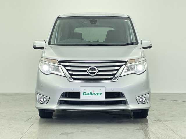 日産 セレナ HWS S HV Vセレ +SeftyⅡ 愛知県 2016(平28)年 4.6万km ブリリアントシルバー 禁煙/スペアキー/純正ナビ/・フルセグ/・Bluetooth/・DVD/・CD/ドラレコ/アラウンドビューモニター/ETC/クルーズコントロール/ABS/車線逸脱抑制装置/横滑り防止装置/衝突軽減ブレーキシステム/盗難防止装置/前後コーナーセンサー/両側パワースライドドア/LEDヘッドライト/オートライト/フォグランプ/革巻ステアリング