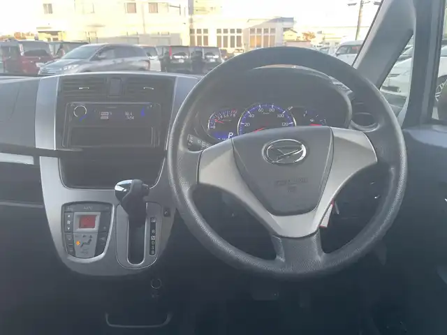 ダイハツ ムーヴ カスタム X 福島県 2013(平25)年 4.5万km タングステングレーM 社外オーディオ/型番：U575/【AM/FM/CD/AUX/USB】/純正エンジンスターター/LEDオートライト/アイドリングストップ/純正アルミ＋スタッドレスセット車載/155/65R14/純正フロアマット/純正ドアバイザー