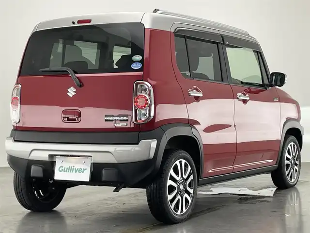 スズキ ハスラー Jスタイル Ⅲ 愛知県 2018(平30)年 4.2万km フェニックスレッドパール/スチールシルバー2トーン 社外ナビ　全方位カメラ　禁煙　ハーフレザー　フルセグＴＶ　ＤＶＤ　衝突軽減　シートヒーター　ＥＴＣ　ＨＩＤオートライト　車線逸脱　Ｂｌｕｅｔｏｏｔｈ　純正マット　スマートキー　プッシュスタート　フォグ