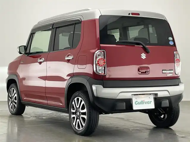 スズキ ハスラー Jスタイル Ⅲ 愛知県 2018(平30)年 4.2万km フェニックスレッドパール/スチールシルバー2トーン 社外ナビ　全方位カメラ　禁煙　ハーフレザー　フルセグＴＶ　ＤＶＤ　衝突軽減　シートヒーター　ＥＴＣ　ＨＩＤオートライト　車線逸脱　Ｂｌｕｅｔｏｏｔｈ　純正マット　スマートキー　プッシュスタート　フォグ