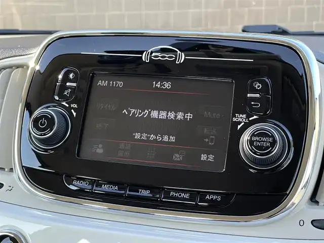 フィアット ５００ 1．2 ポップ 三重県 2017(平29)年 4.2万km ボサノバホワイト 純正オーディオ/LEDデイライト/Bluetooth/AUX/USB/ETC/純正14インチホイールキャップ/社外ドライブレコーダー/ステアリングスイッチ/革巻きステアリング/シルバーメッキミラー