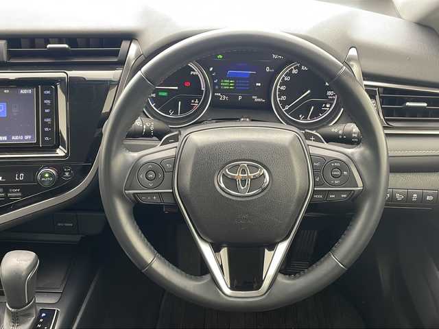 トヨタ カムリ WS 沖縄県 2019(平31)年 3.1万km プラチナホワイトパールマイカ 純正ナビゲーション（NSZT-W66T)/フルセグTV/CD/DVD/ETC/Bluetooth/バックカメラ/トヨタセーフティセンス/LEDヘッドライト/前後ドライブレコーダー/レーダークルーズコントロール/ハーフレザーシート　