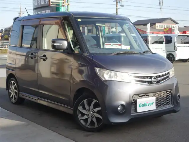 日産 ルークス ハイウェイスター ターボ 静岡県 2010(平22)年 6.7万km ルナグレー ワンオーナー/禁煙車/両側パワースライドドア/パイオニアCDデッキ（FH-PO40）/　　CD/ラジオ/カセットテープ/HIDヘッドライト/オートライト/オートエアコン/フロントフォグランプ/イモビライザー/カーアラーム/インテリジェントキー/プッシュスタート/純正14インチアルミホイール/純正フロアマット/純正ドアバイザー/スペアキー1個/取扱説明書/保証書