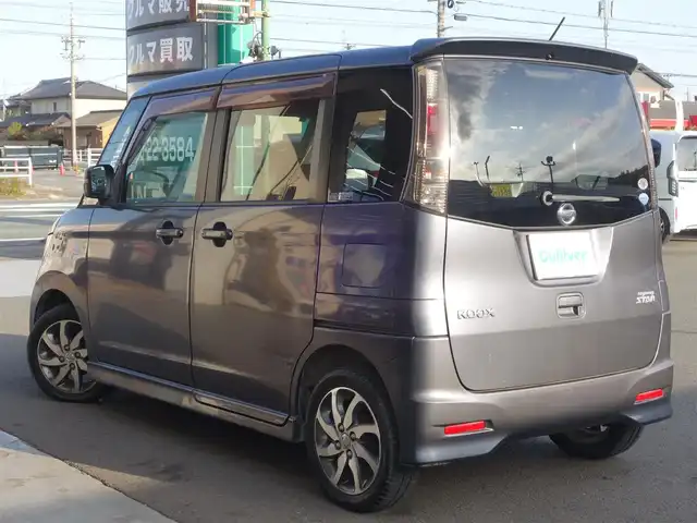 日産 ルークス ハイウェイスター ターボ 静岡県 2010(平22)年 6.7万km ルナグレー ワンオーナー/禁煙車/両側パワースライドドア/パイオニアCDデッキ（FH-PO40）/　　CD/ラジオ/カセットテープ/HIDヘッドライト/オートライト/オートエアコン/フロントフォグランプ/イモビライザー/カーアラーム/インテリジェントキー/プッシュスタート/純正14インチアルミホイール/純正フロアマット/純正ドアバイザー/スペアキー1個/取扱説明書/保証書