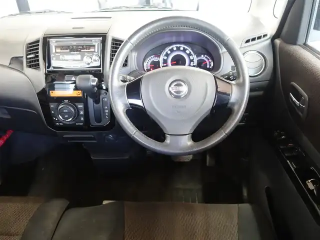 日産 ルークス ハイウェイスター ターボ 静岡県 2010(平22)年 6.7万km ルナグレー ワンオーナー/禁煙車/両側パワースライドドア/パイオニアCDデッキ（FH-PO40）/　　CD/ラジオ/カセットテープ/HIDヘッドライト/オートライト/オートエアコン/フロントフォグランプ/イモビライザー/カーアラーム/インテリジェントキー/プッシュスタート/純正14インチアルミホイール/純正フロアマット/純正ドアバイザー/スペアキー1個/取扱説明書/保証書