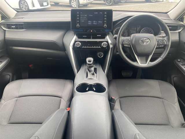 トヨタ ハリアー S 島根県 2022(令4)年 3.8万km ブラック ワンオーナー/純正8型ディスプレイオーディオ/　(AM/FM/AppleCarPlay、AndroidAuto対応)/バックカメラ/ビルトインETC/レーダークルーズコントロール/クリアランスソナー/セーフティセンス/・プリクラッシュセーフティ/・レーントレーシングアシスト/・オートマチックハイビーム/・ロードサインアシスト/パーキングサポートブレーキ/パラボラ式LEDヘッドランプ/オートライト/オートエアコン/本革巻きステアリング/ステアリングスイッチ/純正17インチアルミホイール/スマートエントリー/スタートシステム/禁煙車