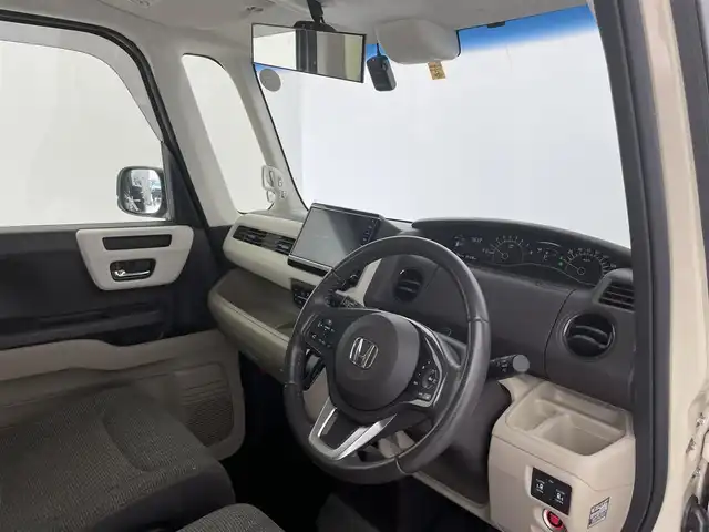 ホンダ Ｎ ＢＯＸ G EX ターボ ホンダセンシング 富山県 2018(平30)年 2.2万km プレミアムアイボリーP 純正8型ナビ（AM/FM/DVD/BT/USB/フルセグ）/バックカメラ/ドライブレコーダー/ETC/両側パワースライドドア/衝突被害軽減システム/レーダークルーズコントロール/レーンキープアシスト/コーナーセンサー/横滑り防止装置/オートLEDライト/純正フロアマット/革巻きステアリング/ステアリングスイッチ/スマートキー/スペアキー