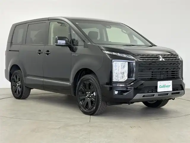 三菱 デリカＤ：５ シャモニー 愛知県 2025(令7)年 0.1千km 黒Ⅱ 登録済未使用車/両側パワースライドドア/ブラインドスポットモニター/衝突被害軽減ブレーキシステム/車線逸脱警報システム/レーダークルーズコントロール/純正18インチアルミホイール/LEDヘッドライト/ハーフレザーシート/スマートキー/プッシュスタート/電動格納ミラー