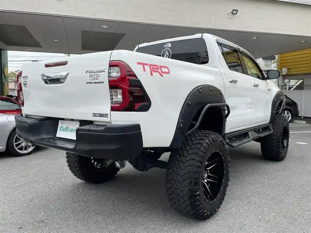 トヨタ ハイラックス Z 和歌山県 2018(平30)年 6.9万km スーパーホワイトⅡ JAOS BATTLESリフトアップキット/BTVメンバーダウンキット/ＧＩＧＥＡＲフロントバンパー/社外サイドステップ/社外SDナビ/CD/DVD/BT/フルセグTV/ETC/バックカメラ/クルコン/レーンキープアシスト/衝突軽減システム/横滑り防止装置/盗難防止装置/社外エアロ(FSR)/LEDヘッドライト/オートライト/ダウンヒルアシストコントロール/エンジンスタートボタン/スマートキー/純正フロアマット/社外アルミホイール