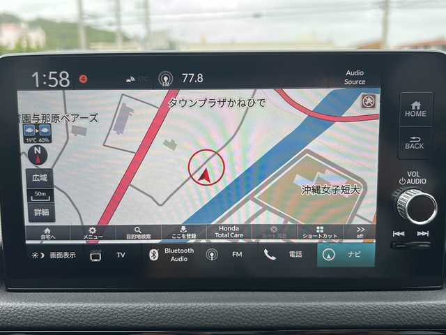 ホンダ シビック EX 沖縄県 2021(令3)年 0.9万km クリスタルブラックパール 純正９型コネクトディスプレイ　/（ＡＭ／ＦＭ／ＢＴ）　/フルセグＴＶ　/バックモニター　/コーナーセンサー　/クルーズコントロール　/置くだけ充電　/衝突軽減　/ＥＴＣ/ハーフレザー　/シートヒーター/USB入力端子/パワーシート/横滑り防止/スマートキー/LEDヘッドライト/純正フロアマット/純正18AW