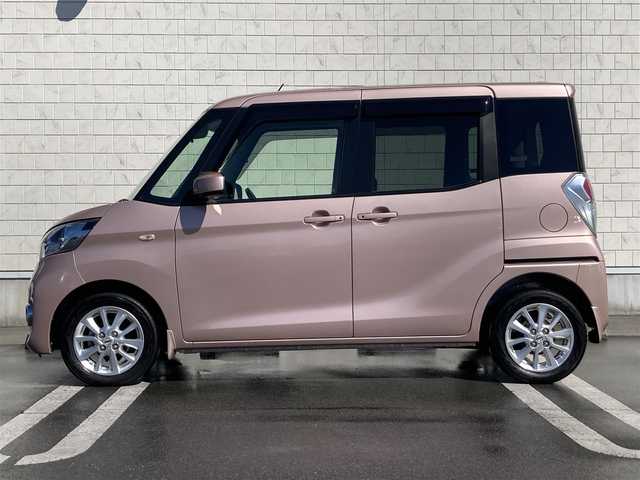 日産 デイズ ルークス X Vセレクション 静岡県 2016(平28)年 4.5万km シルキーローズM 純正ディスプレイオーディオ/　AM FM Bluetooth USB HDMI/ドライブレコーダー/革巻きステアリング/スマートキー2本/プッシュスタート/フロントフォグランプ/アイドリングストップ/ハロゲンヘッドランプ/ヘッドライトレベライザー/エマージェンシーブレーキ/アラウンドビューモニター/両側パワースライドドア