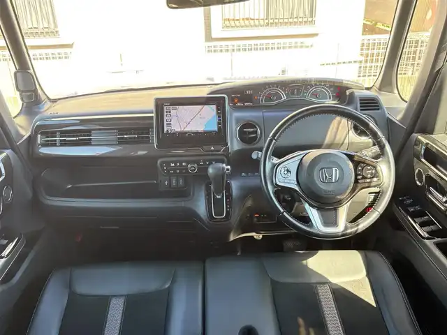 ホンダ Ｎ ＢＯＸ カスタム G L ターボ ホンダセンシング 山口県 2018(平30)年 5万km ブリリアントスポーティブルーメタリック2トーン メモリナビ フルセグTV CD DVD BT/バックカメラ/両側パワースライドドア/ビルトインETC/ドラレコ/バックソナー/スマートキー 2個/衝突被害軽減ブレーキ/レーダークルーズコントロール/レーンアシスト/オートマチックハイビーム/LEDオートヘッドライト/フォグライト/シーケンシャルウィンカー/パドルシフト/W サイド カーテン エアバッグ
