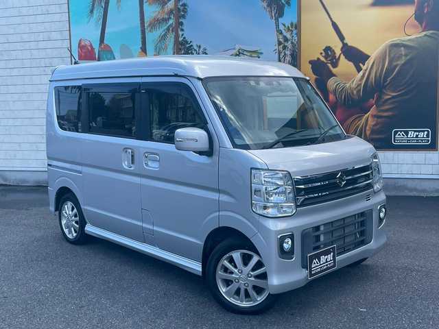 スズキ エブリィ ワゴン PZターボ スペシャル ハイルーフ 宮崎県 2022(令4)年 1.4万km シルキーシルバーメタリック 室内喚起用ファン　/オートステップ　/両側パワースライドドア　/社外SDナビ　/バックカメラ　/ETC　/シートヒーター　/USBポート　/バックソナー　/シートカバー　/ドアバイザー
