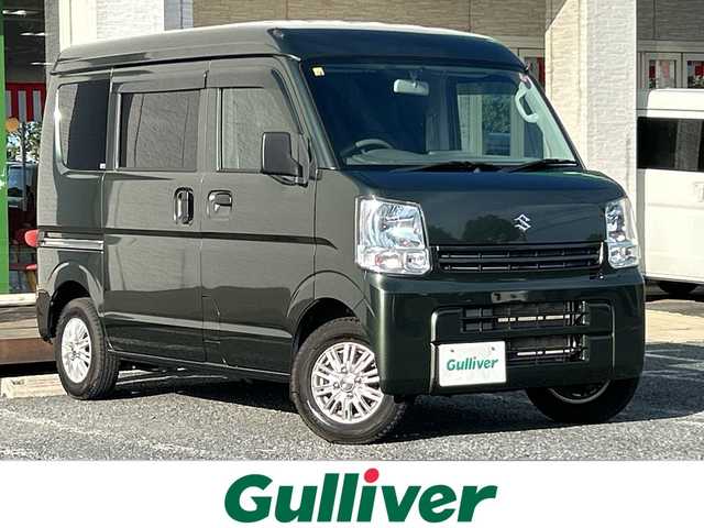 スズキ エブリイ PC 千葉県 2019(令1)年 5.2万km クールカーキPM クールカーキカラー　パワーステアリング　パワーウィンドウ　ＥＴＣ　シートカバー　スペアキー　バッテリー車載　ドアバイザー　両側スライドドア　社外１２インチＡＷ キーレス リアプライバシーガラス