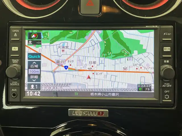 日産 ノート e－パワー ニスモ 栃木県 2018(平30)年 5.9万km ブリリアントホワイトパール メモリーナビ/（CD/Bluetooth/フルセグTV）/バックカメラ/衝突軽減ブレーキ/ETC/オートライト/LEDヘッドライト/横滑り防止装置/フォグランプ/スマートキー/プッシュスタート/ステアリングスイッチ/電動格納ミラー/純正アルミ/純正フロアマット