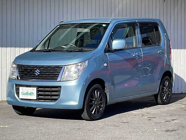 スズキ ワゴンＲ FA 長野県 2015(平27)年 6.1万km ライトブルー ４WD/純正CD/シートヒーター/純正フロアマット/キーレス/保証書・取説