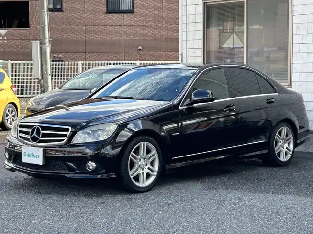メルセデス・ベンツ Ｃ２００ コンプレッサー AVGスポーツLTD 福岡県 2009(平21)年 9.2万km オブシディアンブラック 純正HDDナビ/　(AM/FM/CD/DVD)/バックカメラ/クルーズコントロール/横滑り防止/ドライブモードスイッチ/純正17インチアルミホイール/ETC/黒レザーシート/革巻きステアリング/パドルシフト/パワーシート(D)/シートヒーター(D/N)/純正フロアマット/純正ラゲッジマット/スペアキー×1/スペアタイヤ/保証書/取扱説明書