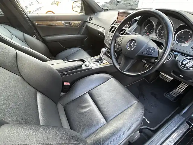 メルセデス・ベンツ Ｃ２００ コンプレッサー AVGスポーツLTD 福岡県 2009(平21)年 9.2万km オブシディアンブラック 純正HDDナビ/　(AM/FM/CD/DVD)/バックカメラ/クルーズコントロール/横滑り防止/ドライブモードスイッチ/純正17インチアルミホイール/ETC/黒レザーシート/革巻きステアリング/パドルシフト/パワーシート(D)/シートヒーター(D/N)/純正フロアマット/純正ラゲッジマット/スペアキー×1/スペアタイヤ/保証書/取扱説明書