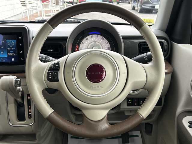 スズキ ラパン ＬＣ X 福島県 2022(令4)年 2万km フォーンベージュメタリック/アーバンブラウン 2トーン 純正ディスプレイオーディオ　バックカメラ　前席シートヒーター　デュアルカメラブレーキサポート　レーンキープアシストアイドリングストップ　オートエアコン　ハーフレザーシート　ステアリングリモコン
