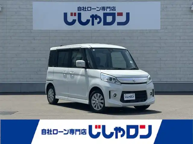 スズキ スペーシア カスタム XS 道北・旭川 2015(平27)年 9.3万km パールホワイト (株)IDOMが運営する【じしゃロン旭川店】の自社ローン専用車両になります。こちらは現金またはオートローンご利用時の価格です。自社ローンご希望の方は別途その旨お申付け下さい/　/・社外ナビ(BT/SD/ワンセグ)/・バックカメラ/・レーダーブレーキ/・ステアリングリモコン/・片側スライドドア/・フォグランプ/・スマートキー2個/・プッシュスタート/・取扱説明書