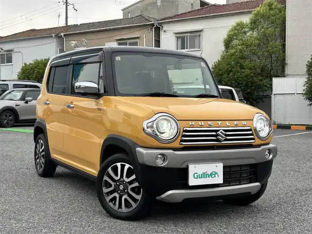 スズキ ハスラー Jスタイル Ⅱ ターボ 福岡県 2016(平28)年 0.8万km アクティブイエロー/ブラック2トーンルーフ ・ワンオーナー/・純正メモリナビ/・フルセグテレビ（走行中視聴可能）/・DVD再生機能/・Bluetooth接続/・全方位カメラ/・ビルトインETC/・ドライブレコーダー（前後）/・スペアキーあり/・前席シートヒーター/・USB入力端子/・純正15インチAW/・レーダーブレーキサポート/・車線逸脱警報