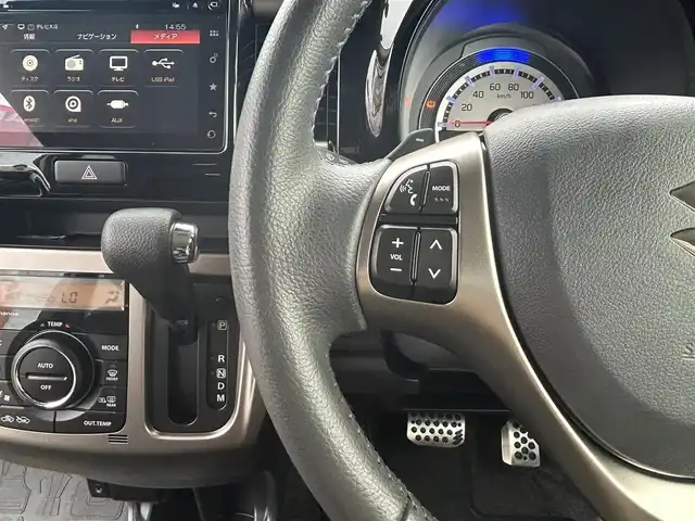 スズキ ハスラー Jスタイル Ⅱ ターボ 福岡県 2016(平28)年 0.8万km アクティブイエロー/ブラック2トーンルーフ ・ワンオーナー/・純正メモリナビ/・フルセグテレビ（走行中視聴可能）/・DVD再生機能/・Bluetooth接続/・全方位カメラ/・ビルトインETC/・ドライブレコーダー（前後）/・スペアキーあり/・前席シートヒーター/・USB入力端子/・純正15インチAW/・レーダーブレーキサポート/・車線逸脱警報
