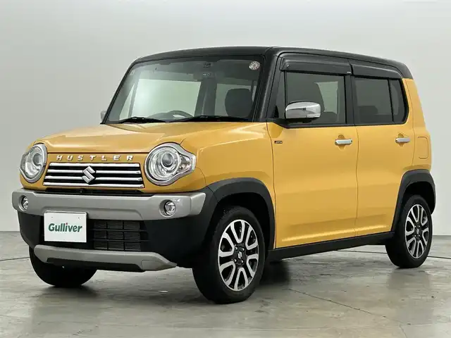 スズキ ハスラー Jスタイル Ⅱ ターボ 福岡県 2016(平28)年 0.8万km アクティブイエロー/ブラック2トーンルーフ 純正ナビ（フルセグＴＶ）　/全方位カメラ　/ビルトインＥＴＣ　/前後ドライブレコーダー　/クルーズコントロール　/衝突軽減ブレーキ　/レーンキープ　/パドルシフト　/ハーフレザー　/シートヒーター　/純正１５インチＡＷ