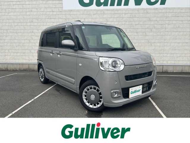 ダイハツ ムーヴ キャンバス セオリー G ターボ 静岡県 2024(令6)年 0.6万km グレーマイカM ワンオーナー/純正ナビ（AM/FM/CD/DVD）/Bluetooth接続/両側パワースライドドア/バックカメラ/フルセグTV/アイドリングストップ/レーダークルーズコントロール/前後ドライブレコーダー/ETC/シートヒーター/スマートキー/スペアキー1/LEDヘッドライト/オートライト/オートマチックハイビーム