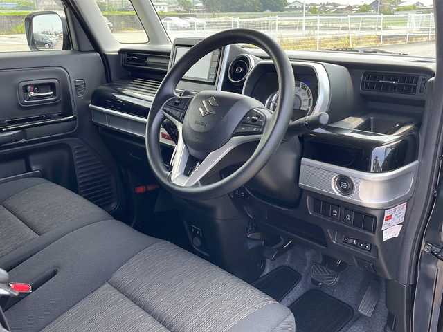 スズキ スペーシア カスタム HYBRID GS 富山県 2021(令3)年 2.5万km ブルーイッシュブラックパール3 Ｓｔｒａｄａナビ(CN-HE01WD)/衝突被害軽減ブレーキ　/レーダークルーズコントロール　/片側パワースライドドア　/スタッドレスAWセット/シートヒーター(D/N)　/バックカメラ　/ドライブレコーダー(前のみ)　/ビルトインＥＴＣ　/ＵＳＢ充電(充電のみ)　/コーナーセンサー/LEDヘッドライト/オートライト/レーンアシスト/ふらつき防止/取扱説明書/ナビ取扱説明書/保証書