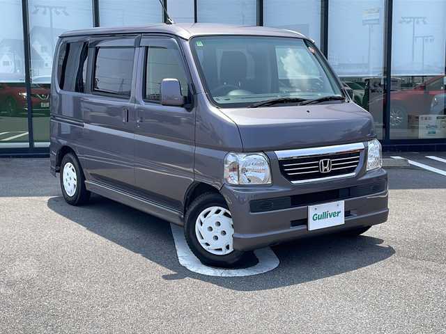 ホンダ バモス G 岐阜県 2016(平28)年 7.3万km アドミラルグレーメタリック 登録時72841ｋｍ/サイドアンダーミラー/バックカメラ/ドアバイザー/純正フロアマット/純正オーディオ/エアロ/両側スライドドア