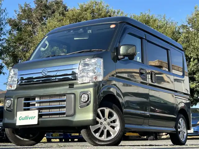 スズキ エブリィ ワゴン PZターボ 東京都 2023(令5)年 1.3万km クールカーキPM ワンオーナー/パワースライドドア/ディスプレイオーディオ/・Bluetoothオーディオ/USBオーディオ/・バックカメラ/キーレスプッシュスタートシステム/HIDヘッドランプ/オートライト/シートヒーター（運転席）/ETC/取扱説明書/保証書/・ディーラー点検記録簿（R5~R7）/スペアキー1本