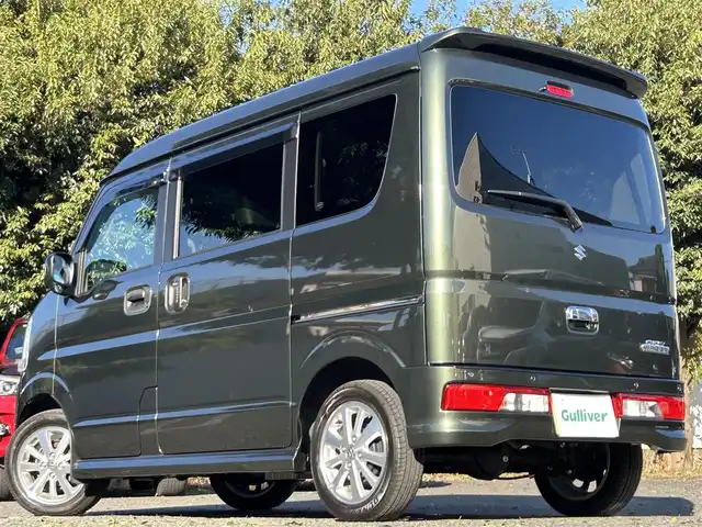 スズキ エブリィ ワゴン PZターボ 東京都 2023(令5)年 1.3万km クールカーキPM ワンオーナー/パワースライドドア/ディスプレイオーディオ/・Bluetoothオーディオ/USBオーディオ/・バックカメラ/キーレスプッシュスタートシステム/HIDヘッドランプ/オートライト/シートヒーター（運転席）/ETC/取扱説明書/保証書/・ディーラー点検記録簿（R5~R7）/スペアキー1本