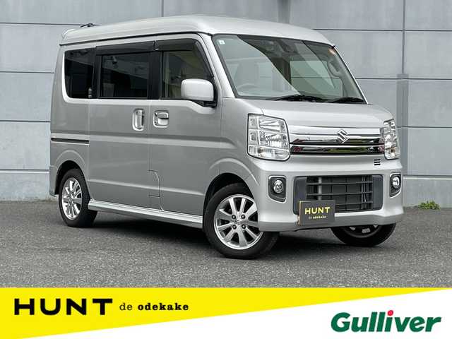 スズキ エブリィ ワゴン PZターボ 千葉県 2015(平27)年 5.2万km シルキーシルバーメタリック クラリオンナビ　/【型式：NX614W】/Ｂｌｕｅｔｏｏｔｈ/フルセグＴＶ/ＣＤ/ＤＶＤ　/ラジオ/SD/片側パワースライドドア　/ＥＴＣ　/キセノンヘッドライト　/オートライト　/衝突被害軽減ブレーキ　/ダブルエアバック　/純正フロアマット　/スマートキー