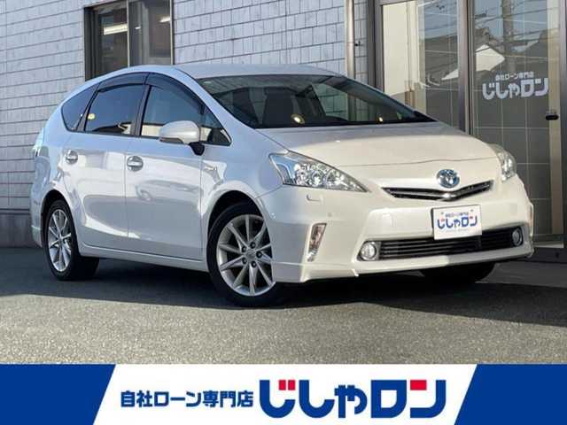 トヨタ プリウス α S ツーリングセレクション 愛知県 2013(平25)年 9.7万km ホワイトパールクリスタルシャイン (株)IDOMが運営する【じしゃロン豊川店】の自社ローン専用車両になります。こちらは現金またはオートローンご利用時の価格です。自社ローンご希望の方は別途その旨お申付け下さい/純正ナビ/（フルセグTV・Bluetooth・FM・AM）/バックカメラ/純正ビルトインETC/ヘッドライトウォッシャー/ドライブレコーダー/プッシュスタート/純正フロアマット/スペアスマートキー1本/保証書/取扱説明書