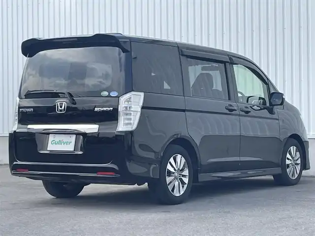 ホンダ ステップワゴン スパーダ パワーエディション 愛媛県 2013(平25)年 6万km プレミアムスパークルブラックパール 純正ナビ/（CD/DVD/AUX）/バックカメラ/ビルトインETC/両側パワースライドドア/キセノンヘッドライト/フォグランプ/オートライト/ステアリングスイッチ/パドルシフト/リモコンキー/純正16インチアルミホイール