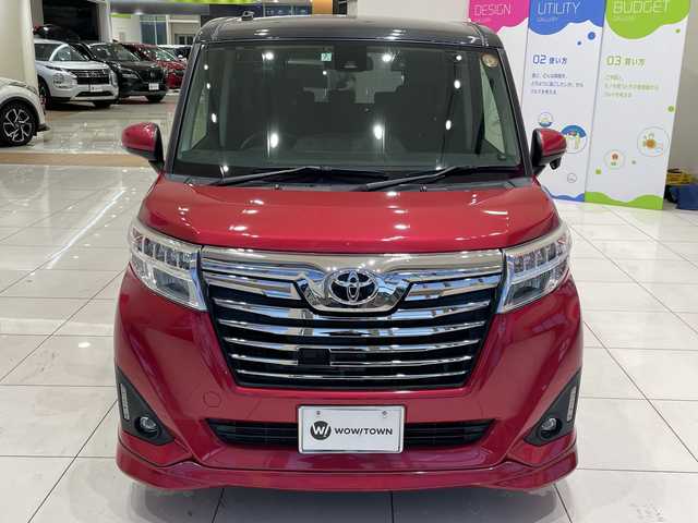 トヨタ ルーミー カスタムG S 埼玉県 2018(平30)年 6.4万km ブラックマイカ/マゼンダベリーメタリック スマートアシスト/純正ナビ/　　CD/BT/フルセグ/バックカメラ/両側電動スライドドア/クルーズコントロール/LEDヘッドライト/シートヒーター/純正14インチアルミホイール/ETC/スマートキー×2/禁煙車/　　